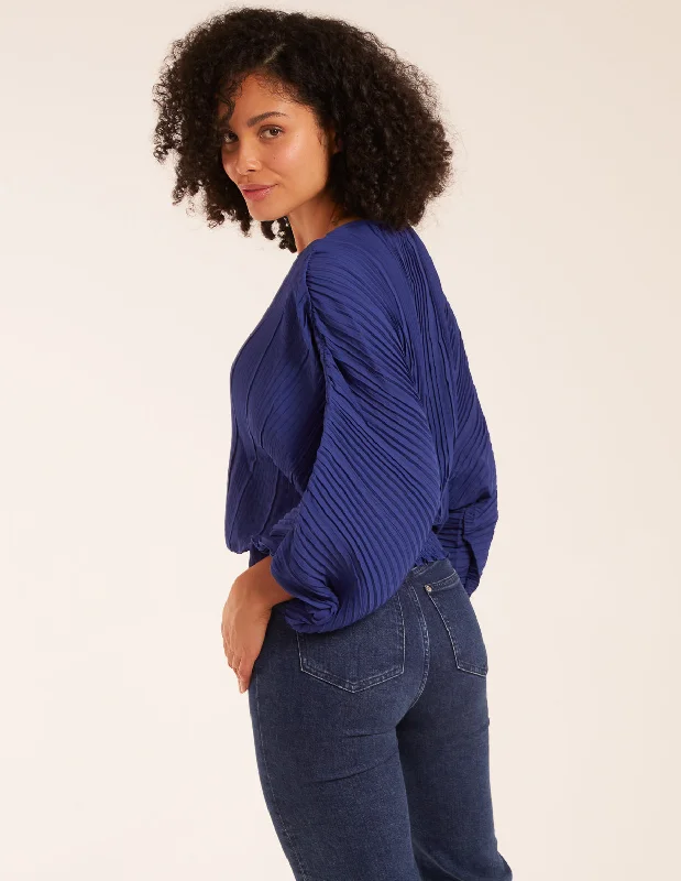 navy-long-sleeve-pleated-top-1