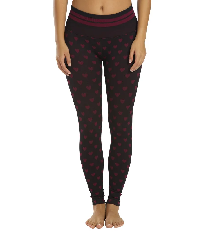 Spiritual Gangster Love Sculpt Jacquard Legging Rosaline Heart Print