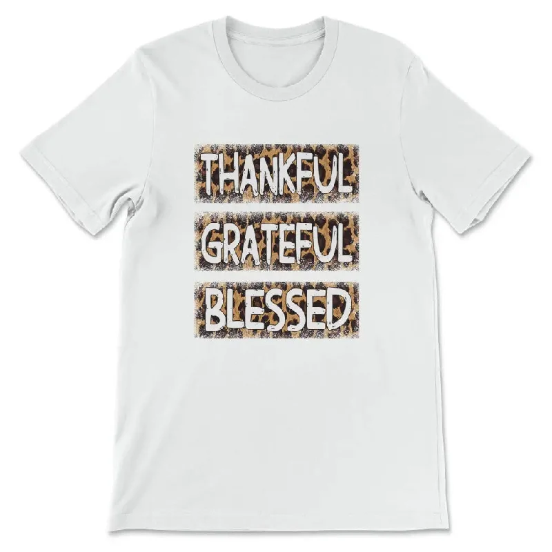 Thankful Grateful Blessed Leopard Women’s T-shirt