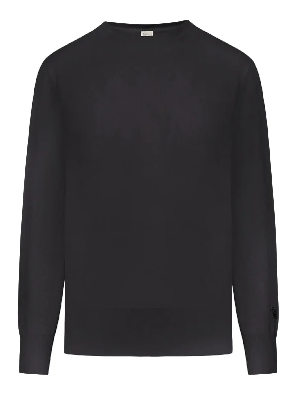 CREW-NECK SILK CASHMERE KNIT