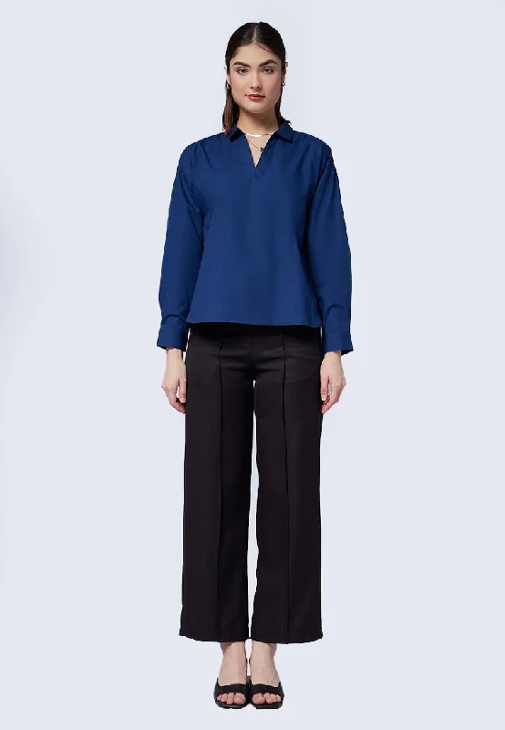 v-neck-long-sleeve-blouse-24c051-navy