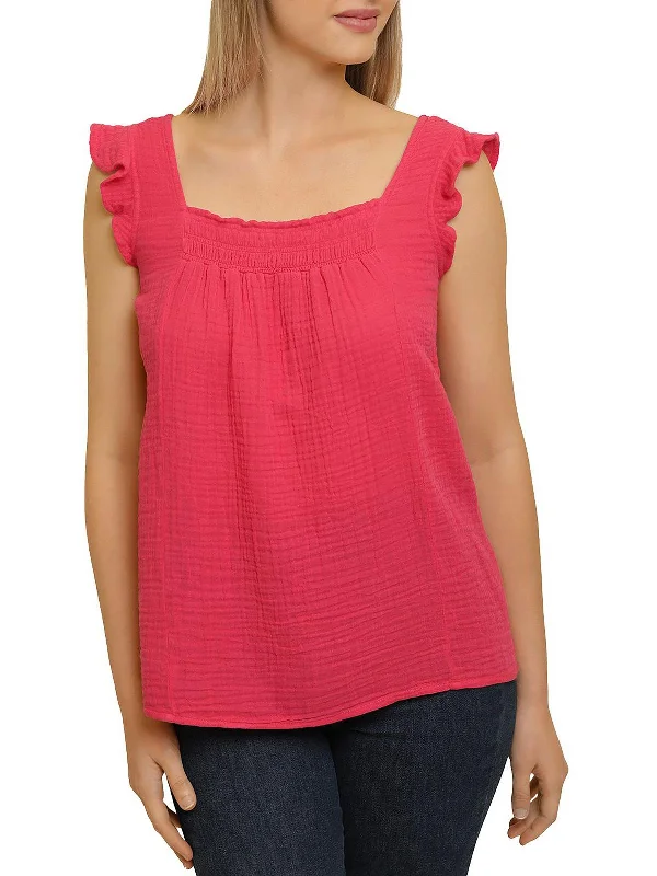 Womens Square Neck Sleeveless Tank Top